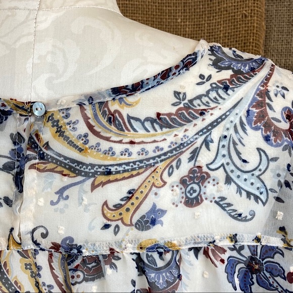 SOLD Sheer Chiffon Bell Sleeve Swiss Dot Top - Picture 9 of 12